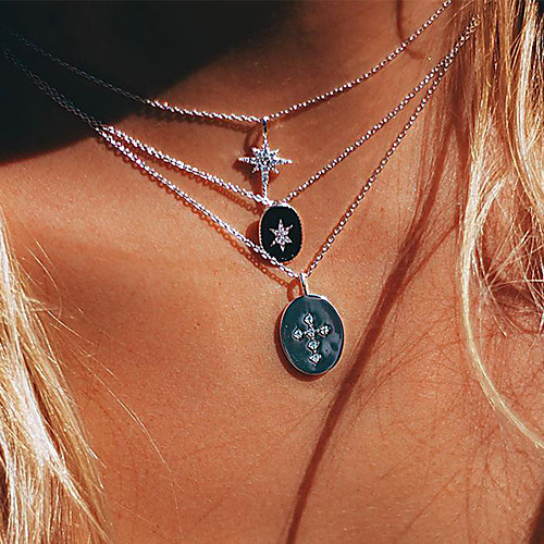 Women's Pendant Necklace Necklace Layered Necklace Layered Star Vintage Trendy Ethnic Fashion Chrome Gold 46.5 cm Necklace Jewelry 1pc For Daily Holiday Club Festival
Women's Pendant Necklace Necklace Layered Necklace Layered Star Vintage Trendy Ethnic Fashion Chrome Gold 46.5 cm Necklace Jewelry 1pc For Daily Holiday Club Festival