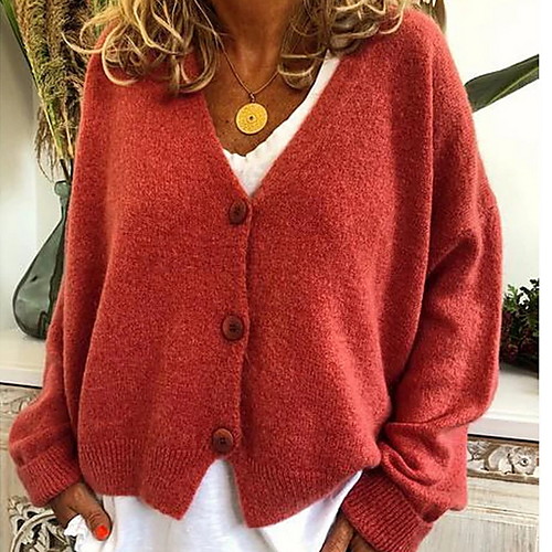 Women's Solid Colored Long Sleeve Cardigan Sweater Jumper, Collarless Black / Orange / Yellow S / M / L
Women's Solid Colored Long Sleeve Cardigan Sweater Jumper, Collarless Black / Orange / Yellow S / M / L