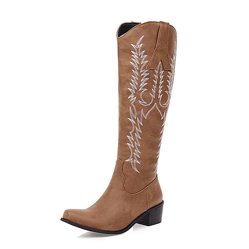 Women's Boots Knee High Boots Chunky Heel Square Toe PU Knee High Boots Vintage / British Fall & Winter Black / Camel / Red / Party & Evening
Women's Boots Knee High Boots Chunky Heel Square Toe PU Knee High Boots Vintage / British Fall & Winter Black / Camel / Red / Party & Evening