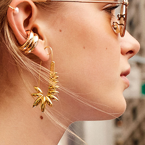 Women's Drop Earrings Hoop Earrings Earrings Tropical Floral Theme Statement Stylish Simple Basic Fashion Earrings Jewelry Gold For Anniversary Gift Daily Street Festival 1 Pair / Dangle Earrings
Women's Drop Earrings Hoop Earrings Earrings Tropical Floral Theme Statement Stylish Simple Basic Fashion Earrings Jewelry Gold For Anniversary Gift Daily Street Festival 1 Pair / Dangle Earrings