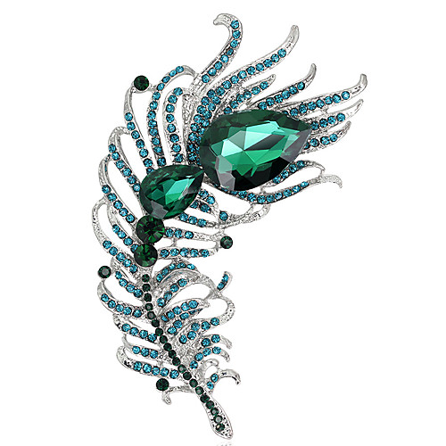 Men's Women's Crystal Brooches Long Feather Cartoon Trendy Casual / Sporty Boho Steel Stainless Brooch Jewelry Black Green Blue For Party Gift Street Work Festival
Men's Women's Crystal Brooches Long Feather Cartoon Trendy Casual / Sporty Boho Steel Stainless Brooch Jewelry Black Green Blue For Party Gift Street Work Festival