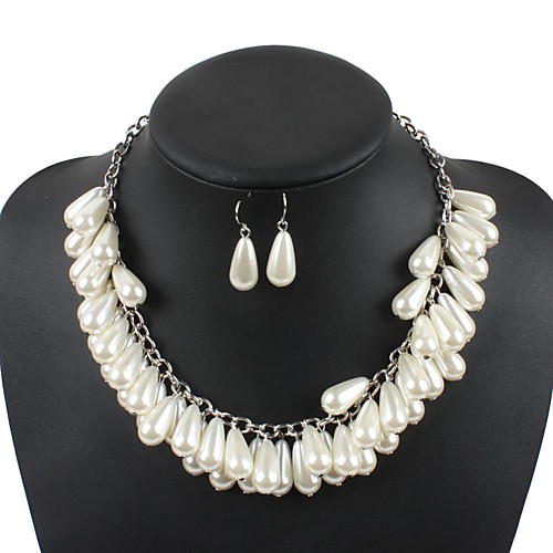 Women's Pearl Bridal Jewelry Sets Layered Love Statement Colorful Imitation Pearl Earrings Jewelry White For Wedding Party 1 set
Women's Pearl Bridal Jewelry Sets Layered Love Statement Colorful Imitation Pearl Earrings Jewelry White For Wedding Party 1 set