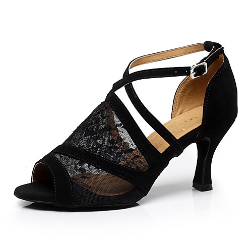 Women's Dance Shoes Lace Latin Shoes Splicing Heel Cuban Heel Customizable Black / Performance / Leather
Women's Dance Shoes Lace Latin Shoes Splicing Heel Cuban Heel Customizable Black / Performance / Leather