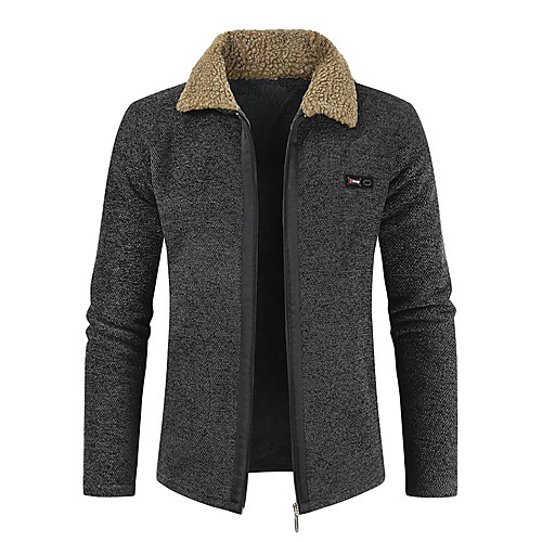 Men's Daily / Going out Vintage / Basic Fall & Winter Regular Jacket, Solid Colored Turndown Long Sleeve Wool Blend Black / Brown / Dark Gray
Men's Daily / Going out Vintage / Basic Fall & Winter Regular Jacket, Solid Colored Turndown Long Sleeve Wool Blend Black / Brown / Dark Gray