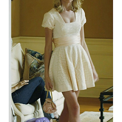 A-Line Square Neck Short / Mini Lace Bridesmaid Dress with Sash / Ribbon by LAN TING Express
A-Line Square Neck Short / Mini Lace Bridesmaid Dress with Sash / Ribbon by LAN TING Express