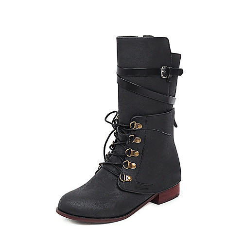 Women's Boots Low Heel Round Toe PU Booties / Ankle Boots Vintage / Minimalism Spring / Fall & Winter Black / Brown
Women's Boots Low Heel Round Toe PU Booties / Ankle Boots Vintage / Minimalism Spring / Fall & Winter Black / Brown