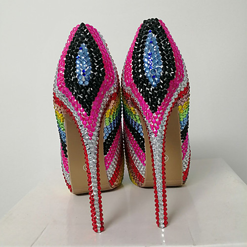 Women's Wedding Shoes Stiletto Heel Round Toe Sparkling Glitter PU Vintage / Minimalism Spring & Fall / Fall & Winter Rainbow / Party & Evening / Striped
Women's Wedding Shoes Stiletto Heel Round Toe Sparkling Glitter PU Vintage / Minimalism Spring & Fall / Fall & Winter Rainbow / Party & Evening / Striped