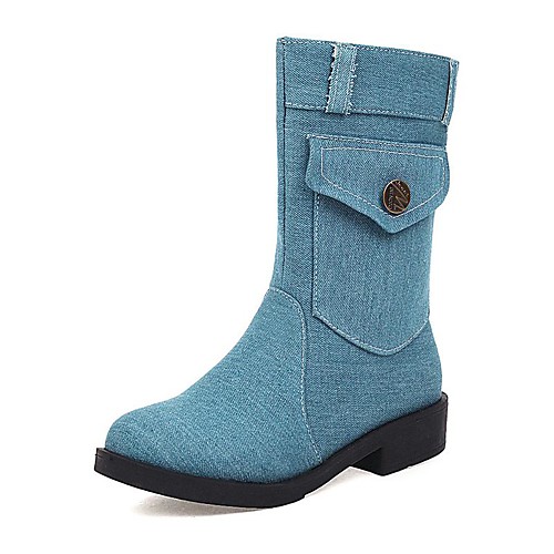 Women's Boots Chunky Heel Round Toe Denim Mid-Calf Boots Casual / Minimalism Winter Dark Grey / Blue
Women's Boots Chunky Heel Round Toe Denim Mid-Calf Boots Casual / Minimalism Winter Dark Grey / Blue