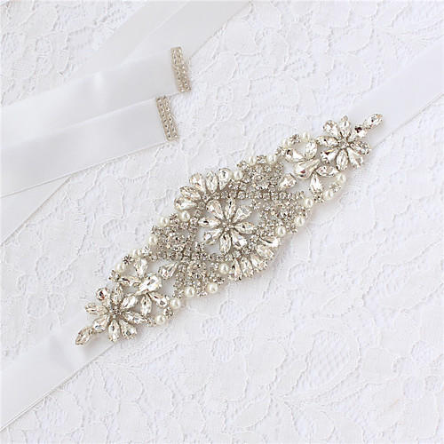 Satin / Tulle Wedding / Party / Evening Sash With Imitation Pearl / Belt / Crystals / Rhinestones Women's Sashes
Satin / Tulle Wedding / Party / Evening Sash With Imitation Pearl / Belt / Crystals / Rhinestones Women's Sashes