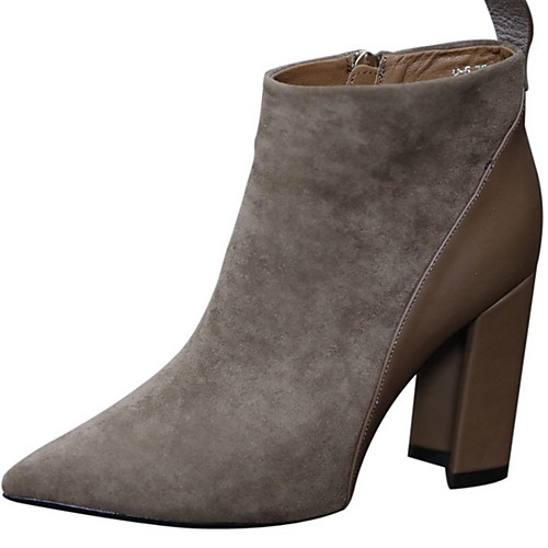Women's Boots Chunky Heel Pointed Toe Suede Mid-Calf Boots Fall & Winter Black / Beige
Women's Boots Chunky Heel Pointed Toe Suede Mid-Calf Boots Fall & Winter Black / Beige