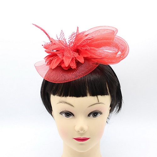 Feathers / Net / Alloy Flowers / Headwear with Feather / Flower / Trim 1 Piece Special Occasion / Party / Evening Headpiece
Feathers / Net / Alloy Flowers / Headwear with Feather / Flower / Trim 1 Piece Special Occasion / Party / Evening Headpiece