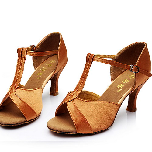 Women's Dance Shoes PU Latin Shoes Heel Slim High Heel Brown / Silver / Fuchsia
Women's Dance Shoes PU Latin Shoes Heel Slim High Heel Brown / Silver / Fuchsia
