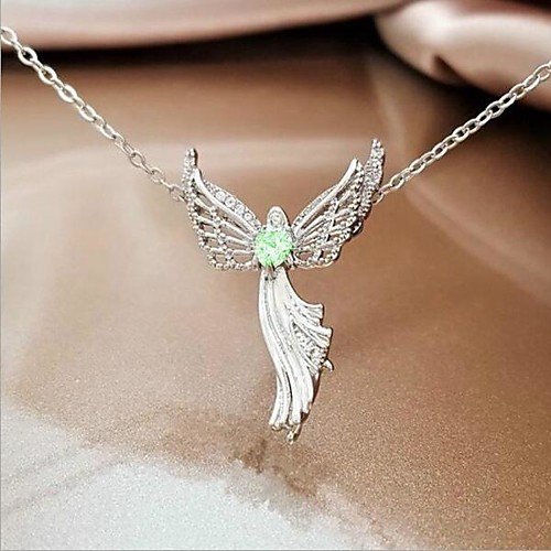 Women's Cubic Zirconia Pendant Necklace Geometrical Angel Wings Fashion Copper White Purple Light Green Red Blue 50 cm Necklace Jewelry 1pc For Daily Festival
Women's Cubic Zirconia Pendant Necklace Geometrical Angel Wings Fashion Copper White Purple Light Green Red Blue 50 cm Necklace Jewelry 1pc For Daily Festival