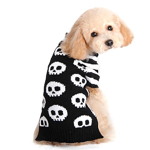 Dogs Sweater Winter Dog Clothes Black Costume Corgi Beagle Shiba Inu Acrylic Fibers Skull Casual / Daily Halloween XXS XS S M L
Dogs Sweater Winter Dog Clothes Black Costume Corgi Beagle Shiba Inu Acrylic Fibers Skull Casual / Daily Halloween XXS XS S M L