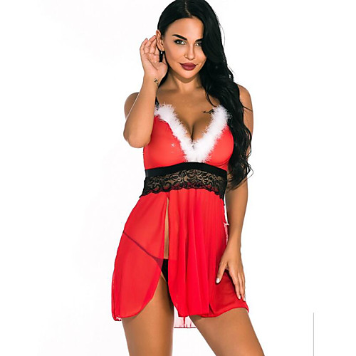 Women's Backless / Split Super Sexy Babydoll & Slips Nightwear Solid Colored Red S M L / Christmas / Deep V
Women's Backless / Split Super Sexy Babydoll & Slips Nightwear Solid Colored Red S M L / Christmas / Deep V