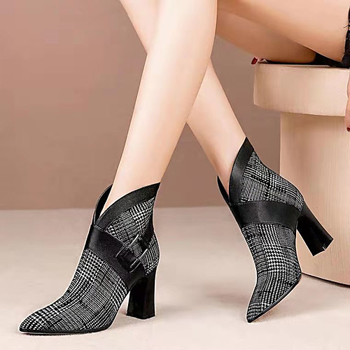 Women's Boots Chunky Heel Pointed Toe Faux Leather Booties / Ankle Boots Fall & Winter Black / Gray / Party & Evening
Women's Boots Chunky Heel Pointed Toe Faux Leather Booties / Ankle Boots Fall & Winter Black / Gray / Party & Evening
