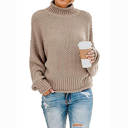 Women's Solid Colored Long Sleeve Loose Pullover Sweater Jumper, Stand Light Blue / White / Red S / M / L
Women's Solid Colored Long Sleeve Loose Pullover Sweater Jumper, Stand Light Blue / White / Red S / M / L