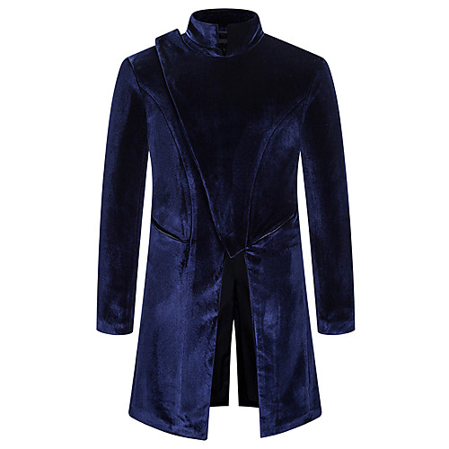 Men's Daily Boho Fall & Winter Long Trench Coat, Solid Colored Stand Long Sleeve Polyester Black / Red / Navy Blue
Men's Daily Boho Fall & Winter Long Trench Coat, Solid Colored Stand Long Sleeve Polyester Black / Red / Navy Blue