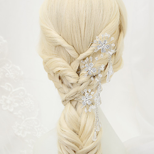 Crystal / Rhinestone Hair Pin with Rhinestone / Crystal 3 Pieces Wedding Headpiece
Crystal / Rhinestone Hair Pin with Rhinestone / Crystal 3 Pieces Wedding Headpiece