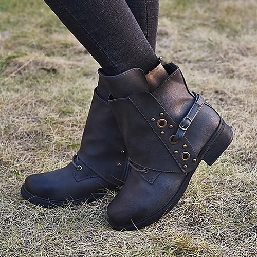 Women's Boots Comfort Shoes Flat Heel Round Toe PU Booties / Ankle Boots Fall & Winter Black / Dark Brown / Gray
Women's Boots Comfort Shoes Flat Heel Round Toe PU Booties / Ankle Boots Fall & Winter Black / Dark Brown / Gray