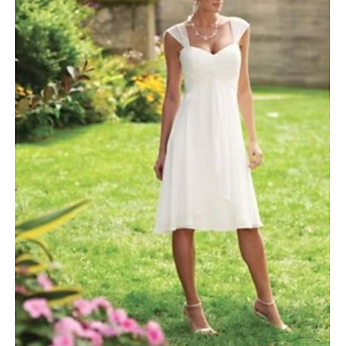 A-Line Sweetheart Neckline Knee Length Chiffon Made-To-Measure Wedding Dresses with Ruched by LAN TING Express
A-Line Sweetheart Neckline Knee Length Chiffon Made-To-Measure Wedding Dresses with Ruched by LAN TING Express