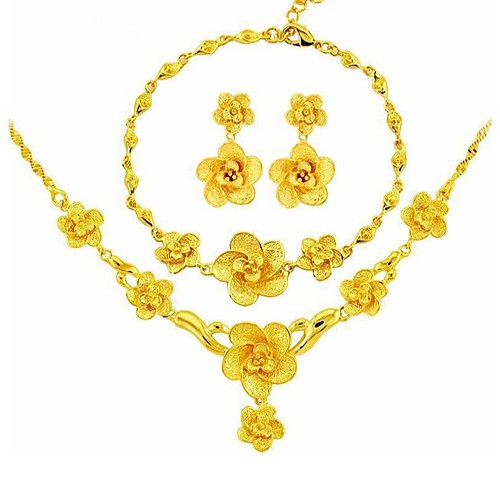 Women's Bridal Jewelry Sets Geometrical Flower Statement Fashion Gold Plated Earrings Jewelry Gold For Party Festival 1 set
Women's Bridal Jewelry Sets Geometrical Flower Statement Fashion Gold Plated Earrings Jewelry Gold For Party Festival 1 set