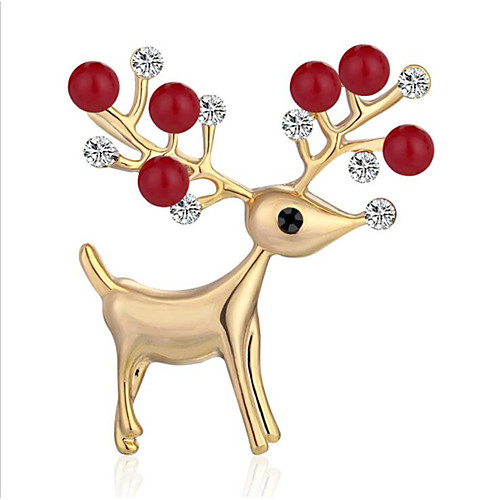 Women's Cubic Zirconia Brooches Geometrical Deer Stylish Brooch Jewelry Golden White For Christmas Festival
Women's Cubic Zirconia Brooches Geometrical Deer Stylish Brooch Jewelry Golden White For Christmas Festival