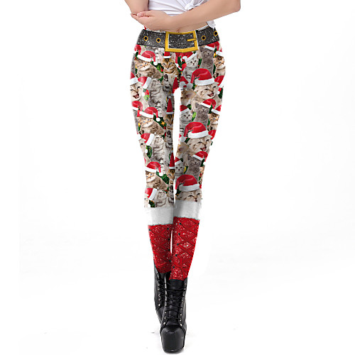 Women's Christmas / Causal Basic Legging - Print, Print Mid Waist Red S M L / Slim
Women's Christmas / Causal Basic Legging - Print, Print Mid Waist Red S M L / Slim