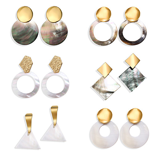 Women's Hoop Earrings Geometrical Joy Dainty Unique Design Natural Shell Earrings Jewelry Rainbow For Graduation Carnival Street Six-piece Suit
Women's Hoop Earrings Geometrical Joy Dainty Unique Design Natural Shell Earrings Jewelry Rainbow For Graduation Carnival Street Six-piece Suit