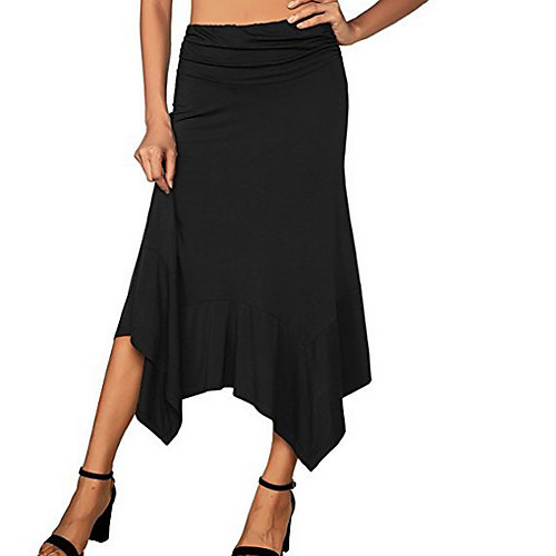 Women's Asymmetrical Trumpet / Mermaid Skirts - Solid Colored Black Navy Blue Khaki S M L
Women's Asymmetrical Trumpet / Mermaid Skirts - Solid Colored Black Navy Blue Khaki S M L