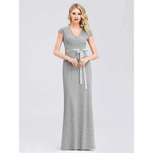 A-Line V Neck Floor Length Lace Formal Evening Dress with Lace Insert by LAN TING Express
A-Line V Neck Floor Length Lace Formal Evening Dress with Lace Insert by LAN TING Express