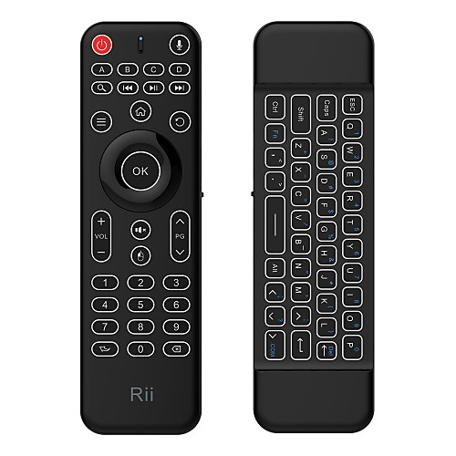 Rii MX9 Wireless 2.4GHz Air Mouse Mini Keyboard Mini Size White Backlit 77 pcs Keys
Rii MX9 Wireless 2.4GHz Air Mouse Mini Keyboard Mini Size White Backlit 77 pcs Keys