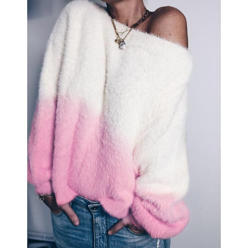 Women's Color Block Long Sleeve Loose Pullover Sweater Jumper, Round Neck Winter Blushing Pink S / M / L
Women's Color Block Long Sleeve Loose Pullover Sweater Jumper, Round Neck Winter Blushing Pink S / M / L