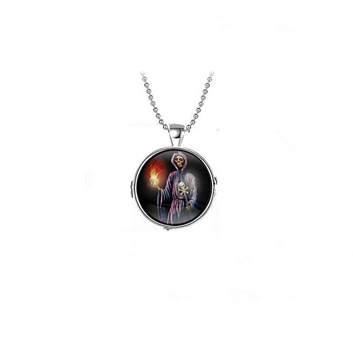 Men's Women's Pendant Necklace Round Cut Skull Vintage Titanium Steel Silver 60 cm Necklace Jewelry 1pc For Halloween Daily
Men's Women's Pendant Necklace Round Cut Skull Vintage Titanium Steel Silver 60 cm Necklace Jewelry 1pc For Halloween Daily