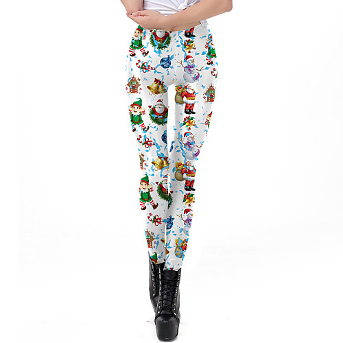 Women's Christmas / Causal Basic Legging - Print, Print Mid Waist Black White S M L / Slim
Women's Christmas / Causal Basic Legging - Print, Print Mid Waist Black White S M L / Slim