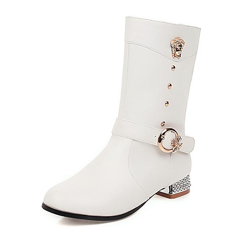Women's Boots Chunky Heel Round Toe Rivet PU Mid-Calf Boots Casual / Preppy Winter Black / White / Red
Women's Boots Chunky Heel Round Toe Rivet PU Mid-Calf Boots Casual / Preppy Winter Black / White / Red