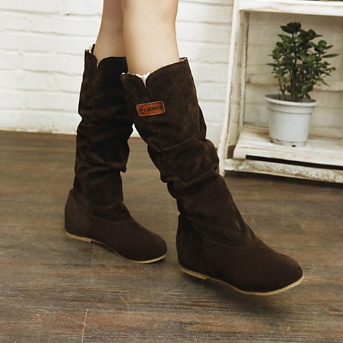 Women's Boots Flat Heel Round Toe Suede Mid-Calf Boots Fall & Winter Black / Dark Brown / Yellow
Women's Boots Flat Heel Round Toe Suede Mid-Calf Boots Fall & Winter Black / Dark Brown / Yellow