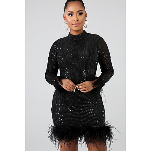 Women's 1920s Elegant Slim Flapper Dress - Solid Colored The Great Gatsby, Sequins Crew Neck Black Beige S M L XL
Women's 1920s Elegant Slim Flapper Dress - Solid Colored The Great Gatsby, Sequins Crew Neck Black Beige S M L XL