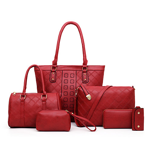 Women's Hollow-out Leather Bag Set Floral Print 6 Pieces Purse Set Black / Brown / Blushing Pink
Women's Hollow-out Leather Bag Set Floral Print 6 Pieces Purse Set Black / Brown / Blushing Pink