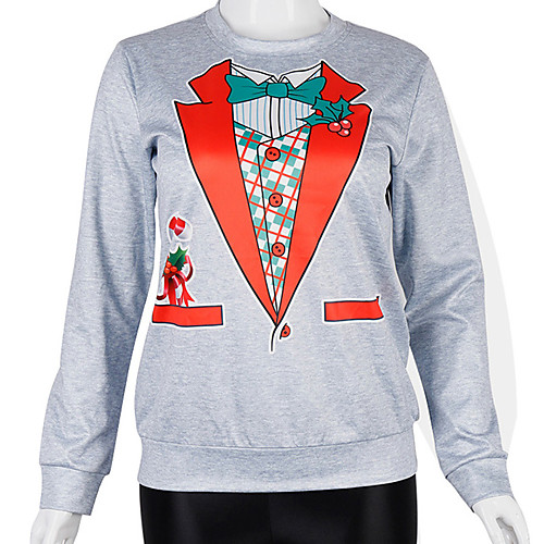 Women's Plus Size Going out Street chic / Christmas Loose Sweatshirt - Print / Bird Gray M
Women's Plus Size Going out Street chic / Christmas Loose Sweatshirt - Print / Bird Gray M