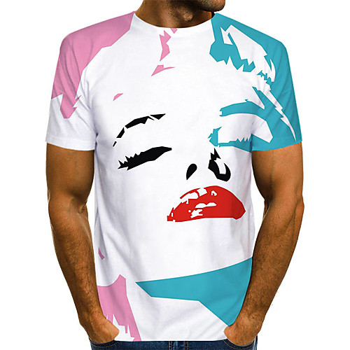Men's Daily Holiday Street chic / Exaggerated Plus Size T-shirt - Color Block / 3D / Graphic Print Round Neck White / Short Sleeve
Men's Daily Holiday Street chic / Exaggerated Plus Size T-shirt - Color Block / 3D / Graphic Print Round Neck White / Short Sleeve
