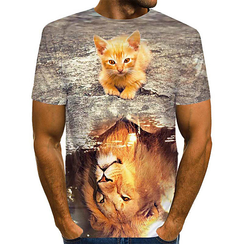 Men's Daily Holiday Street chic / Exaggerated Plus Size T-shirt - Color Block / 3D / Graphic Print Round Neck Light gray / Short Sleeve
Men's Daily Holiday Street chic / Exaggerated Plus Size T-shirt - Color Block / 3D / Graphic Print Round Neck Light gray / Short Sleeve
