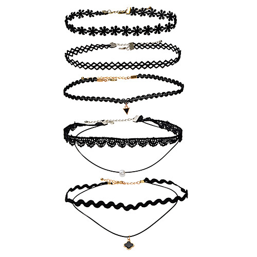 Women's Necklace Geometrical Heart Flower Ball Trendy Sweet Cute Elegant Fabric Black 35 cm Necklace Jewelry 5pcs For Gift Daily Carnival Club Festival
Women's Necklace Geometrical Heart Flower Ball Trendy Sweet Cute Elegant Fabric Black 35 cm Necklace Jewelry 5pcs For Gift Daily Carnival Club Festival