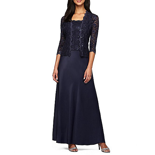 A-Line Square Neck Floor Length Chiffon / Lace Mother of the Bride Dress with Crystals / Lace by LAN TING Express
A-Line Square Neck Floor Length Chiffon / Lace Mother of the Bride Dress with Crystals / Lace by LAN TING Express