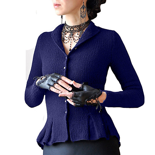 Women's Solid Colored Long Sleeve Slim Cardigan Sweater Jumper, Round Neck Spring / Fall Black / Blue S / M / L
Women's Solid Colored Long Sleeve Slim Cardigan Sweater Jumper, Round Neck Spring / Fall Black / Blue S / M / L