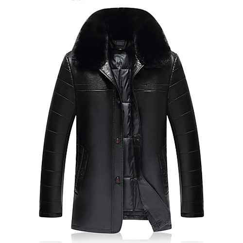 Men's Daily Street chic Long Fur Coat, Solid Colored Shirt Collar Long Sleeve Lambskin Black / Brown
Men's Daily Street chic Long Fur Coat, Solid Colored Shirt Collar Long Sleeve Lambskin Black / Brown