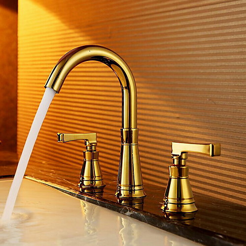 Bathroom Sink Faucet - Widespread Electroplated Free Standing Single Handle One HoleBath Taps
Bathroom Sink Faucet - Widespread Electroplated Free Standing Single Handle One HoleBath Taps