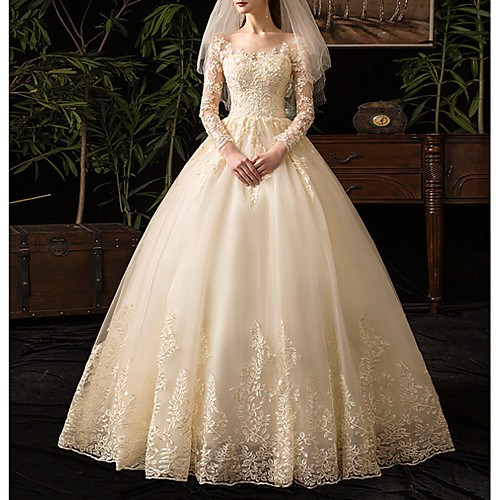 A-Line Scoop Neck Floor Length Lace Made-To-Measure Wedding Dresses with by LAN TING Express
A-Line Scoop Neck Floor Length Lace Made-To-Measure Wedding Dresses with by LAN TING Express