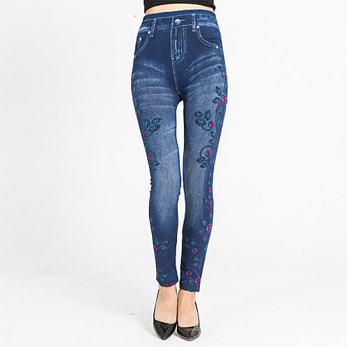 Women's Street chic Plus Size Slim Pants - Solid Colored High Waist PU Blue Navy Blue S M L
Women's Street chic Plus Size Slim Pants - Solid Colored High Waist PU Blue Navy Blue S M L