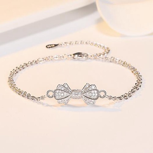 Women's Bracelet 3D Bowknot Stylish Rhinestone Bracelet Jewelry Silver For Daily
Women's Bracelet 3D Bowknot Stylish Rhinestone Bracelet Jewelry Silver For Daily